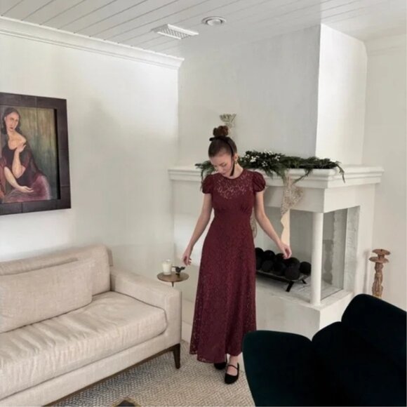 DÔEN Katarina Dress in Black Cherry - Picture 3 of 16